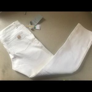 Michael Kors Brand New White Denim Cropped Jean